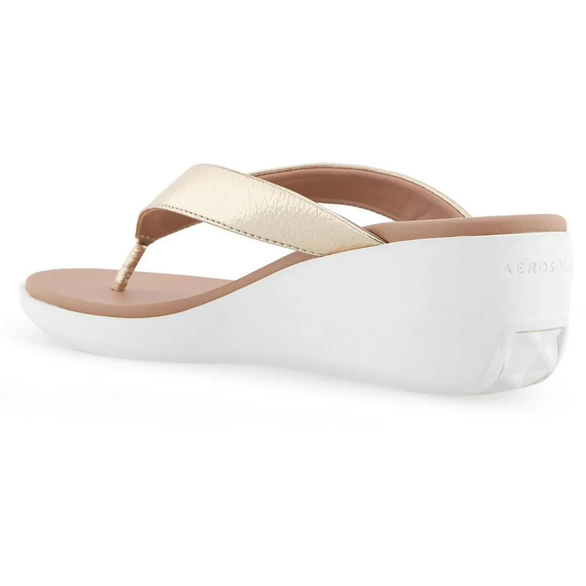 Aerosoles Womens ISHA Faux Leather Slip On Flip-Flops
