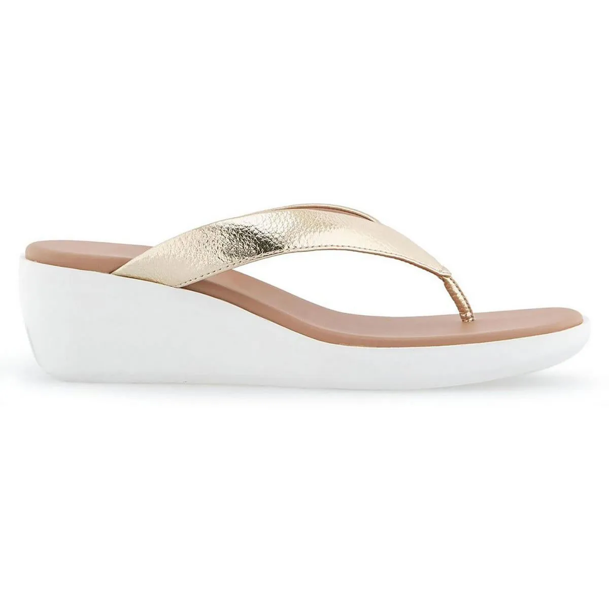 Aerosoles Womens ISHA Faux Leather Slip On Flip-Flops
