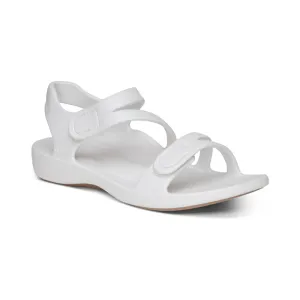 Aetrex Women's Jillian Sport Sandals- White