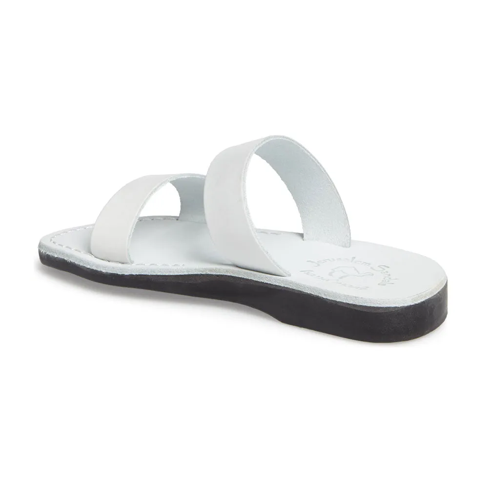 Aviv - Leather Double Strap Sandal | White