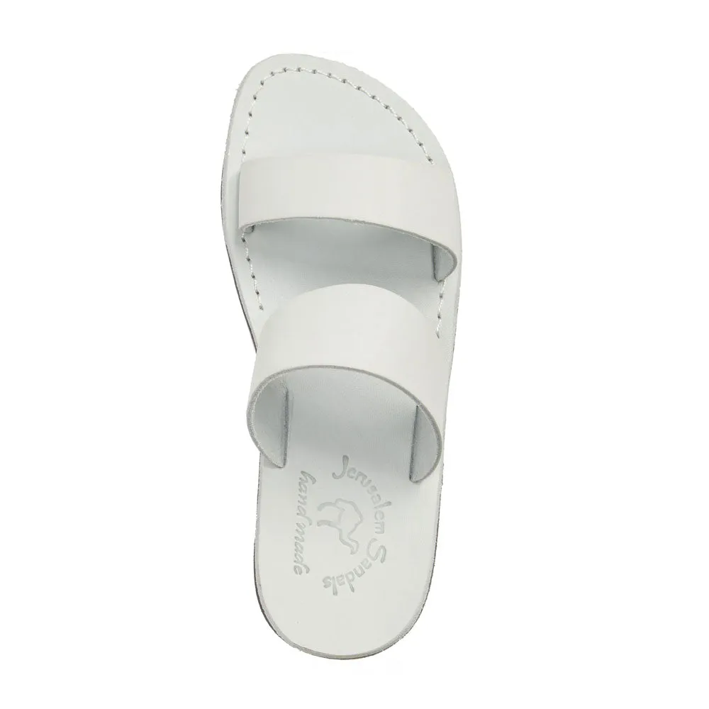 Aviv - Leather Double Strap Sandal | White