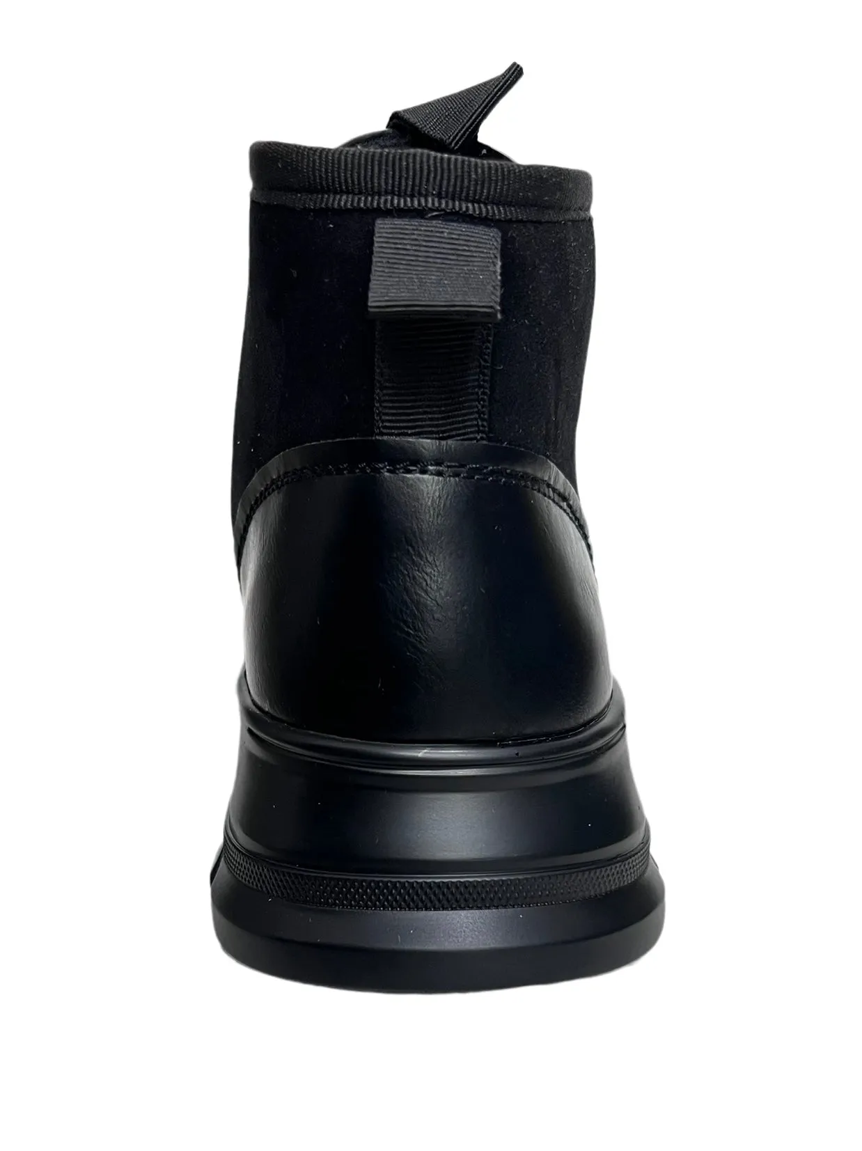 Black Lace Up Men's Boots Casual style Suede and Leather
