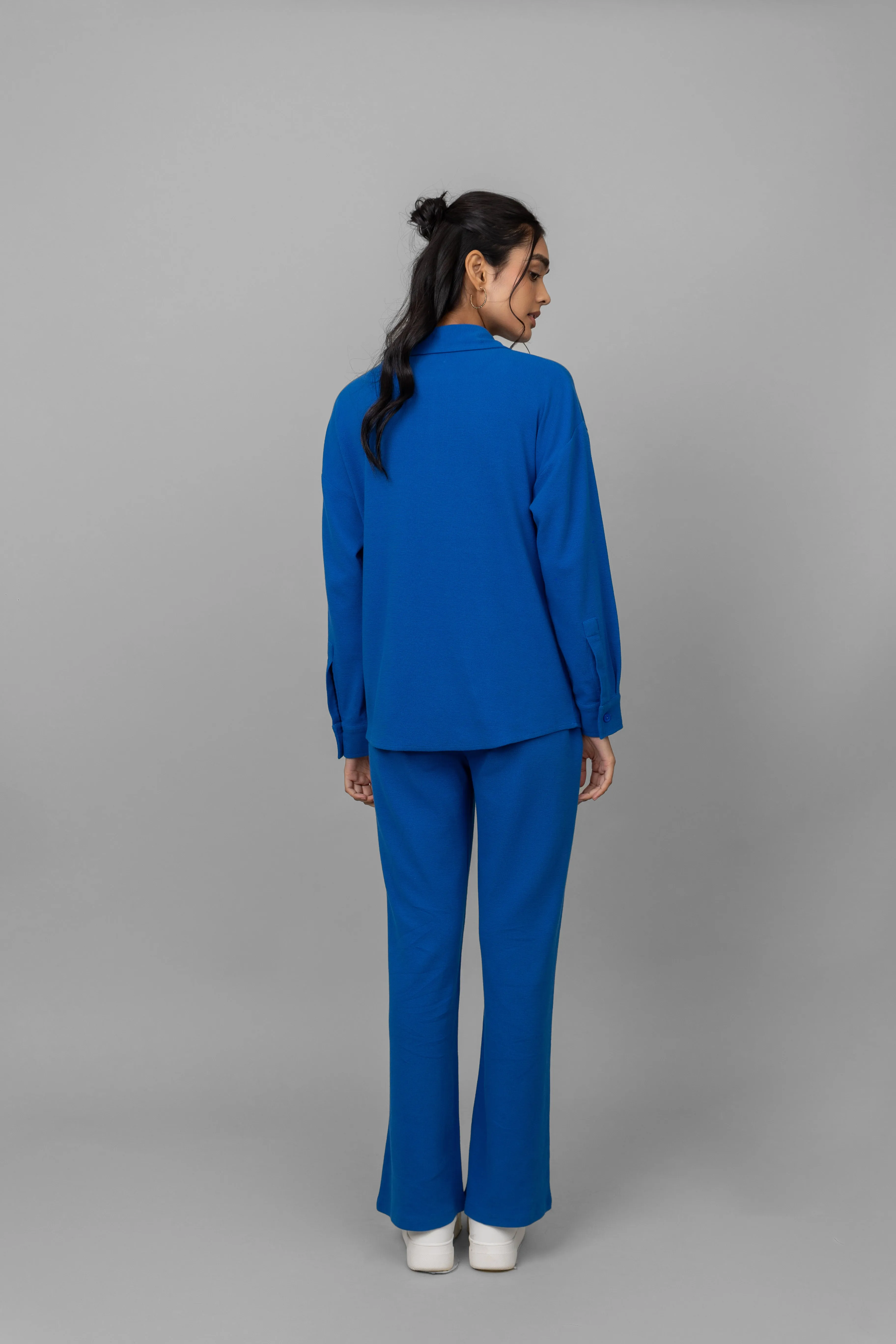 Blue Mini Waffle MultiTask Shirt