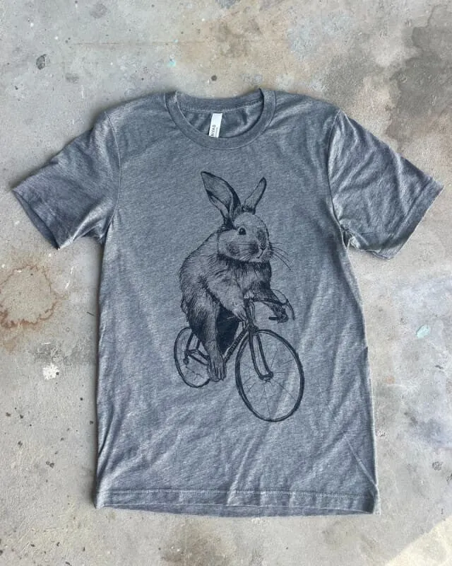 Bunny Rabbit on a Bicycle Men's T-Shirt