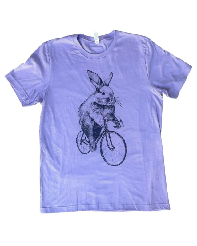 Bunny Rabbit on a Bicycle Men's T-Shirt