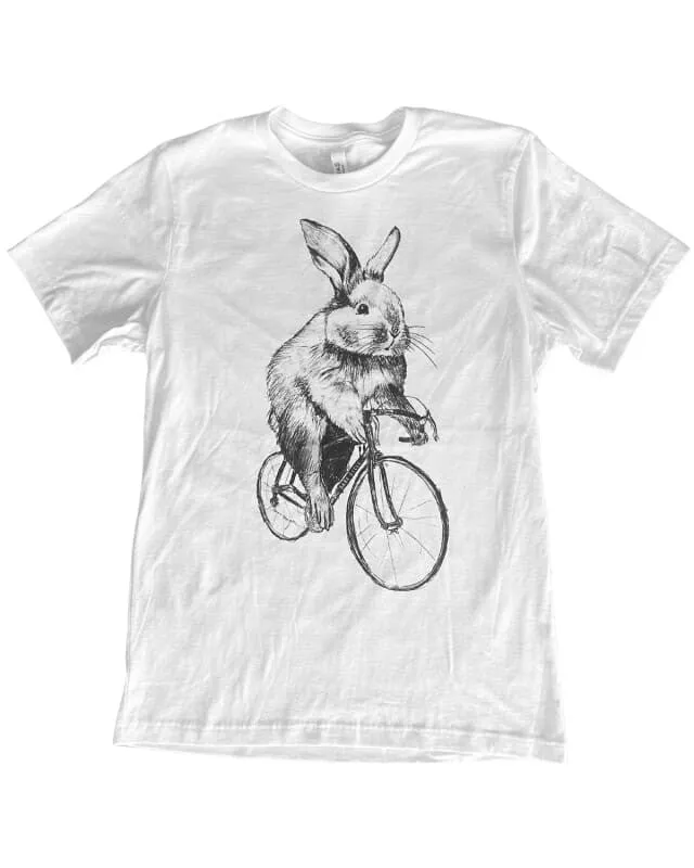 Bunny Rabbit on a Bicycle Men's T-Shirt