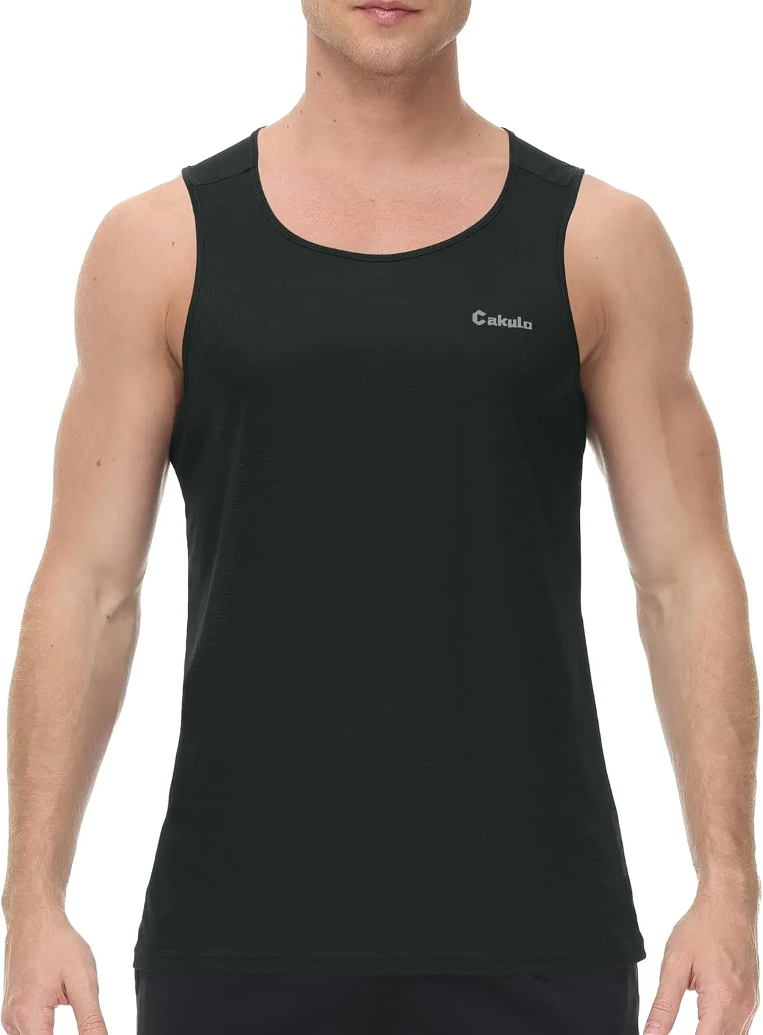 Cakulo Mens Tank Tops Big and Tall Swim Shirts Running Quick Dry Workout Sleeveless Summer Beach Muscle Athletic Top