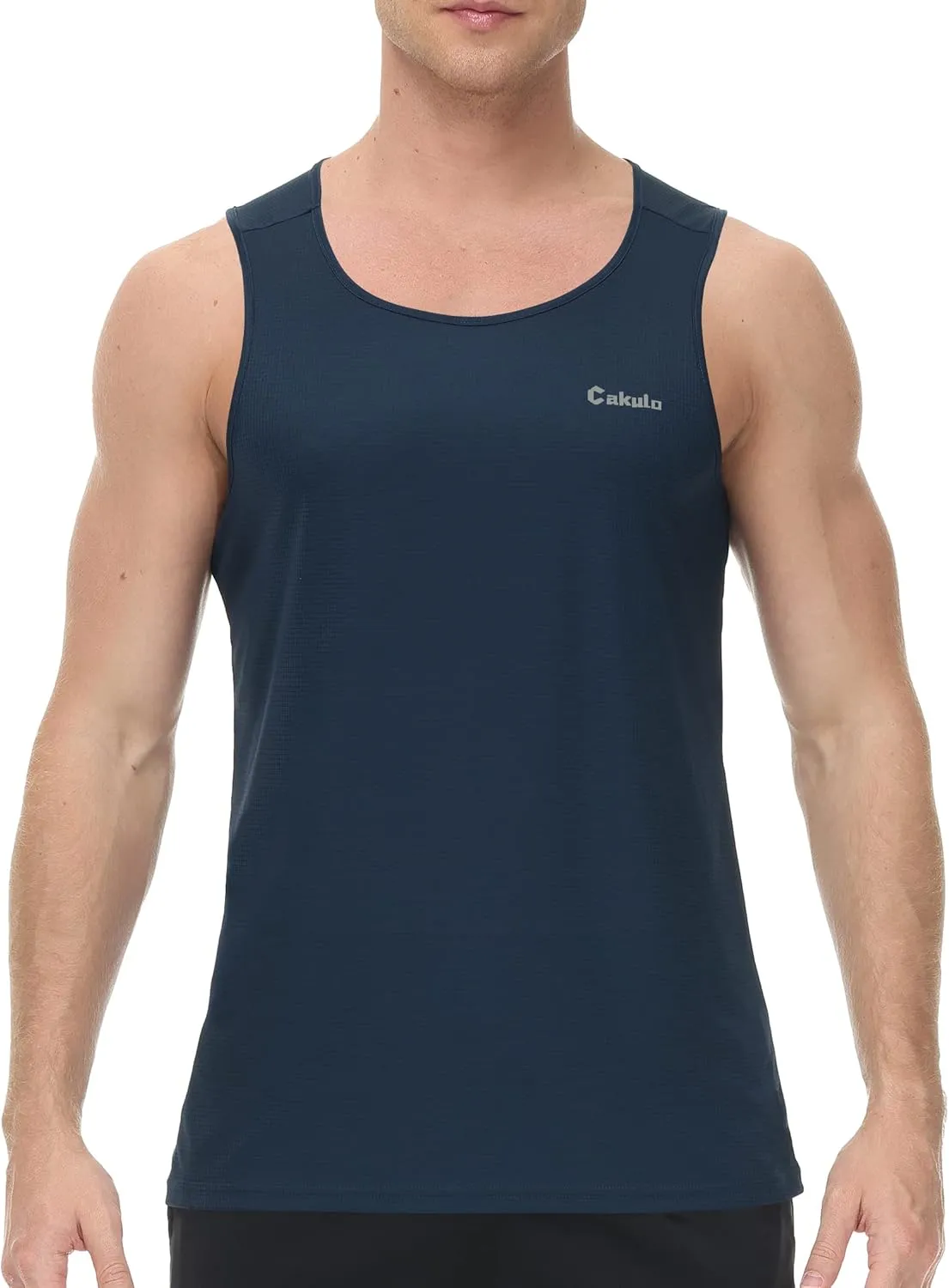 Cakulo Mens Tank Tops Big and Tall Swim Shirts Running Quick Dry Workout Sleeveless Summer Beach Muscle Athletic Top