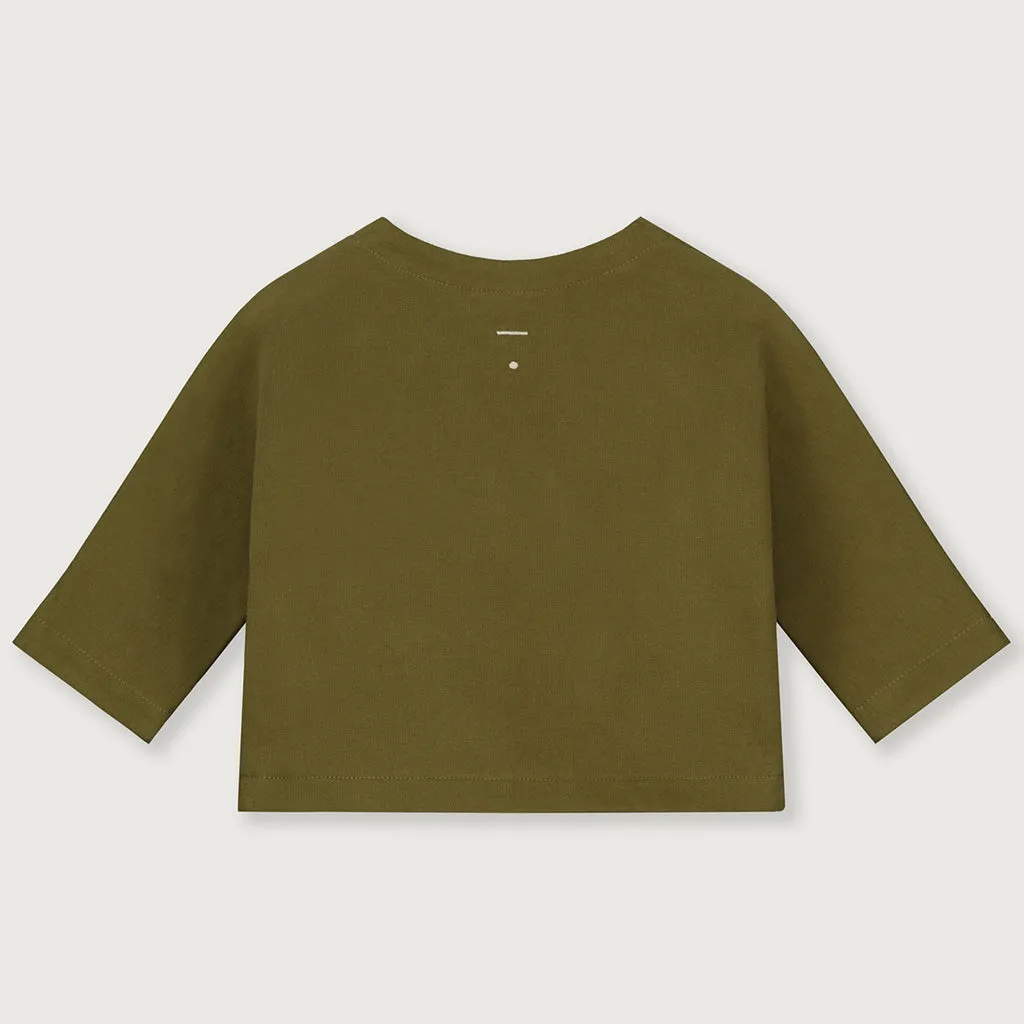 Cardigan Curved Olive Green