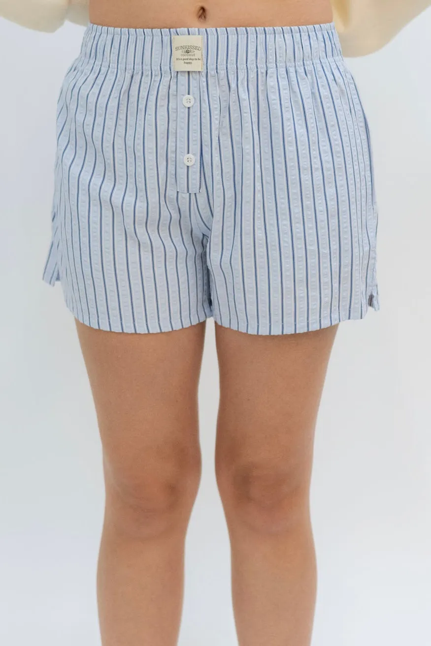 Classic Striped Boxer Shorts - Blue