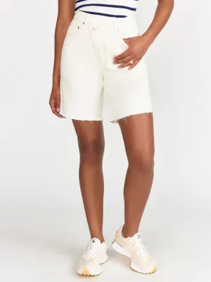 Cross Over Denim Bermuda Shorts - Crescent
