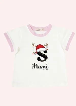 CUSTOM CHRISTMAS GIRL T-SHIRT WITH NAME
