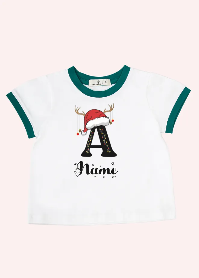 CUSTOM CHRISTMAS GIRL T-SHIRT WITH NAME