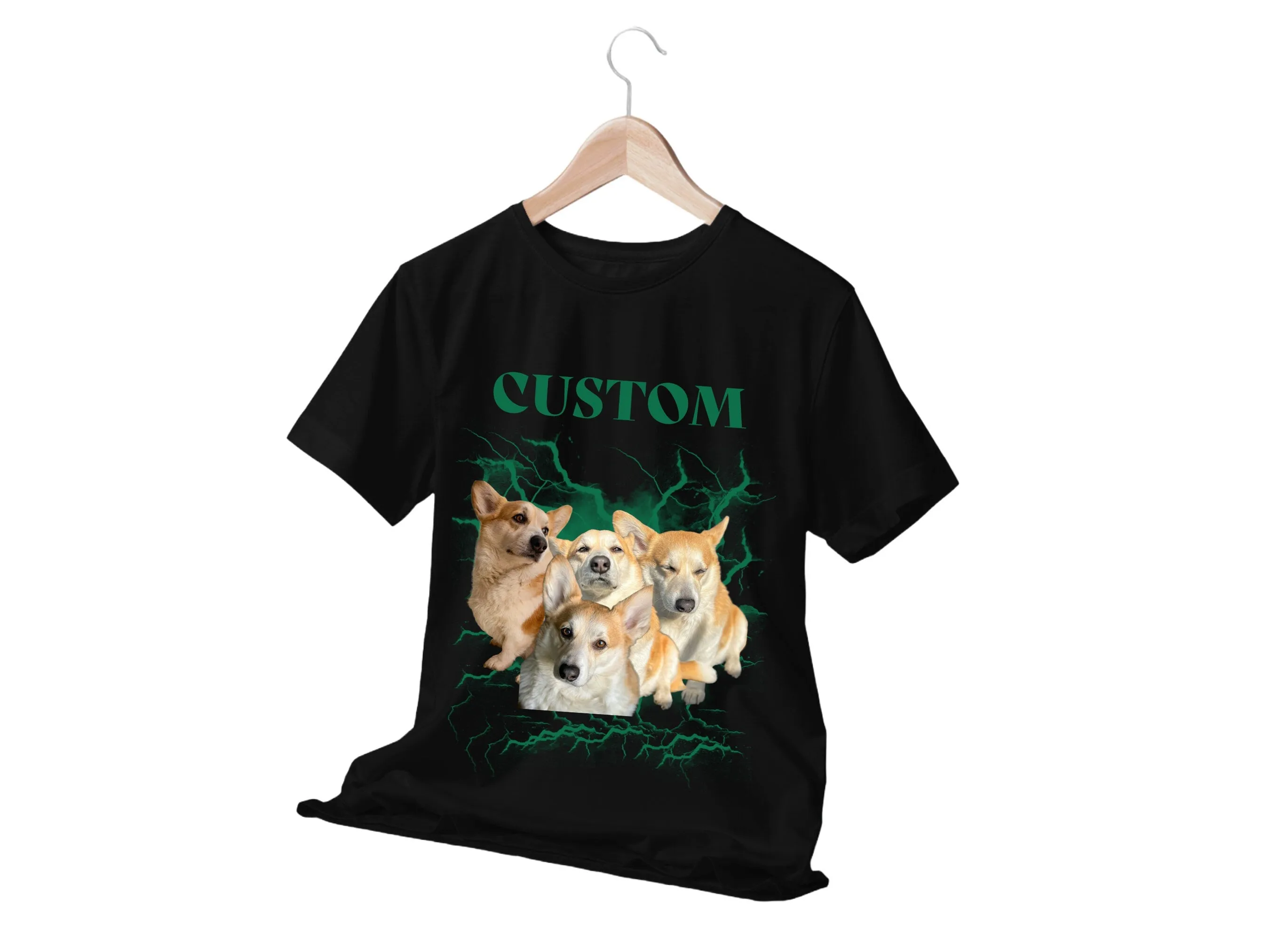 Custom Pets photos and name on T-Shirt, Pet photo Memorial T shirt Gift