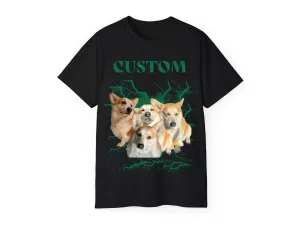 Custom Pets photos and name on T-Shirt, Pet photo Memorial T shirt Gift