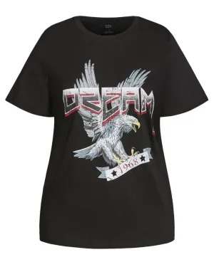 Dreamer Cotton Graphic Tee | Black