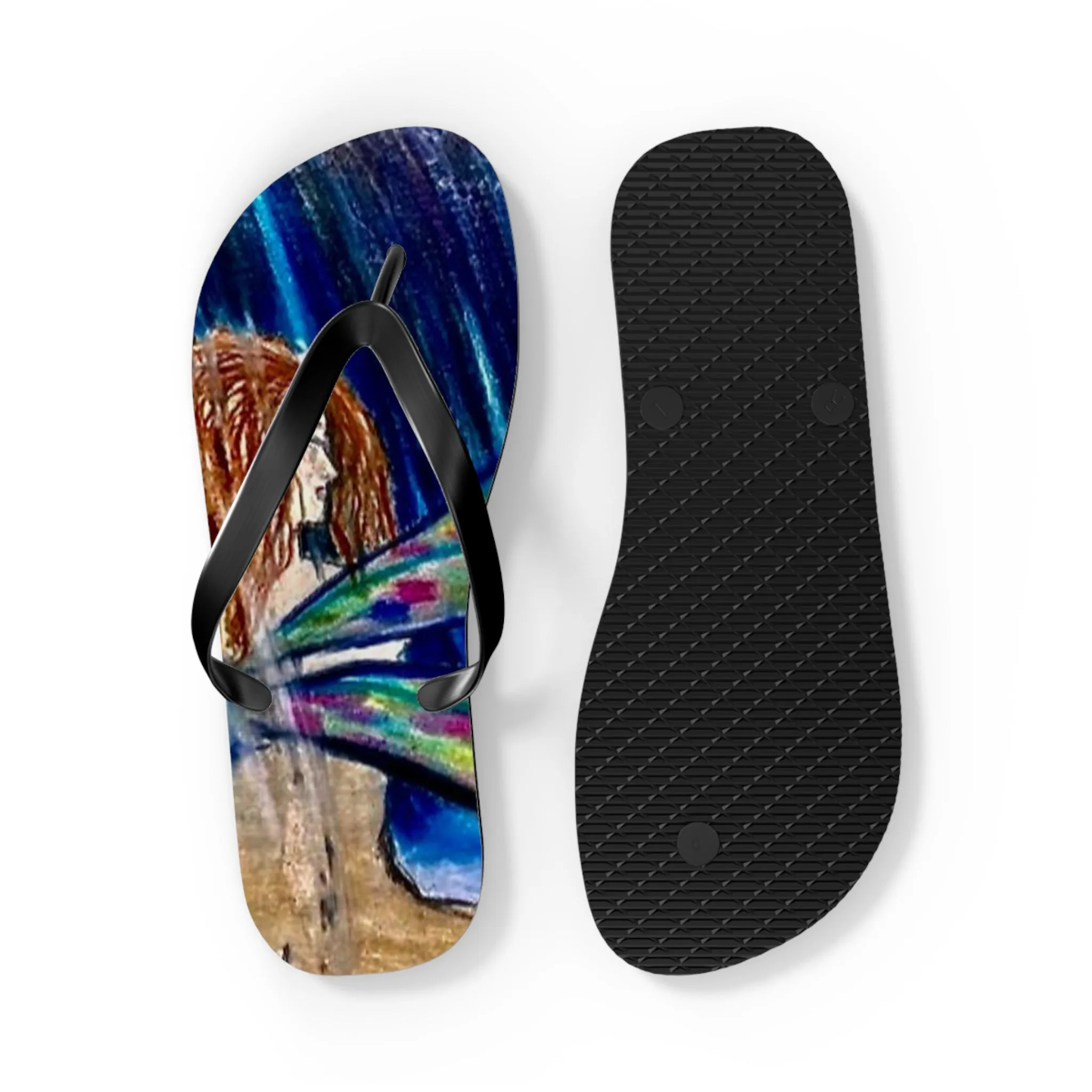 Fairy in the Rain Flip Flops