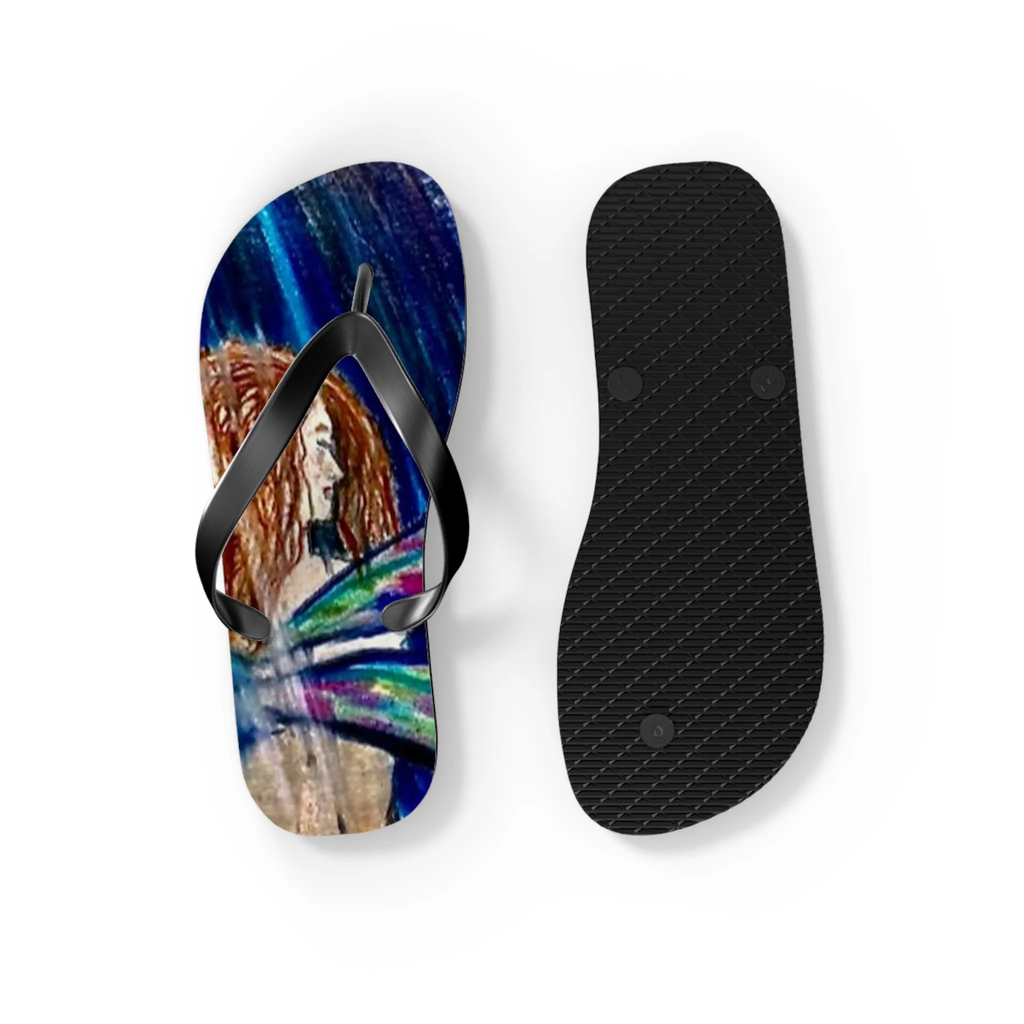 Fairy in the Rain Flip Flops