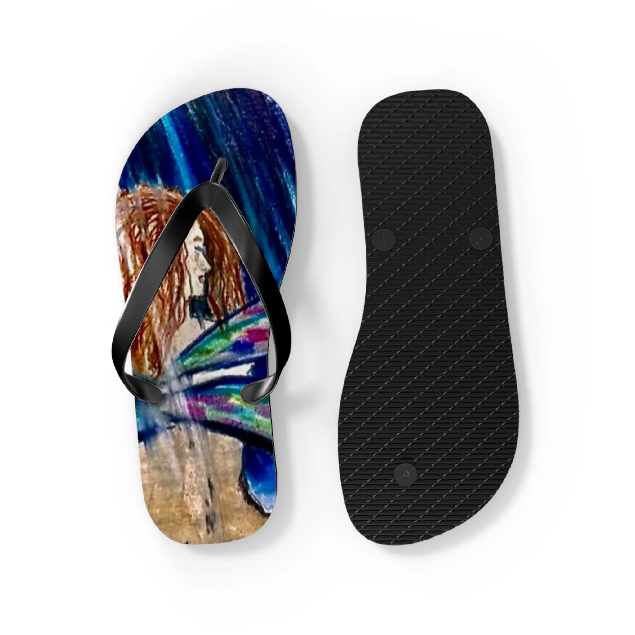 Fairy in the Rain Flip Flops
