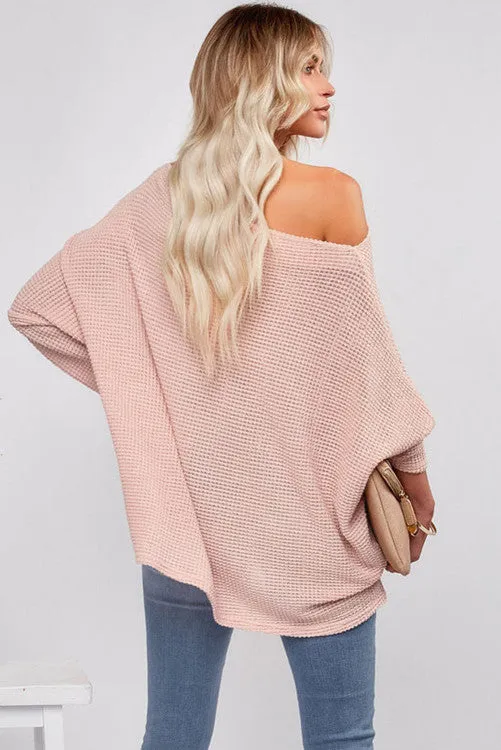 Fall Poncho Top - Pink