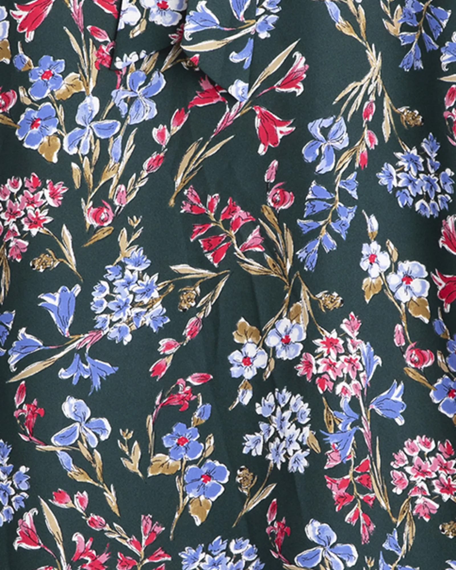 Fatima Tie-Neck Sleeveless Blouse | Green Ground Floral