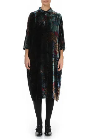 Floral Devoré Silk Velvet Dress Jacket