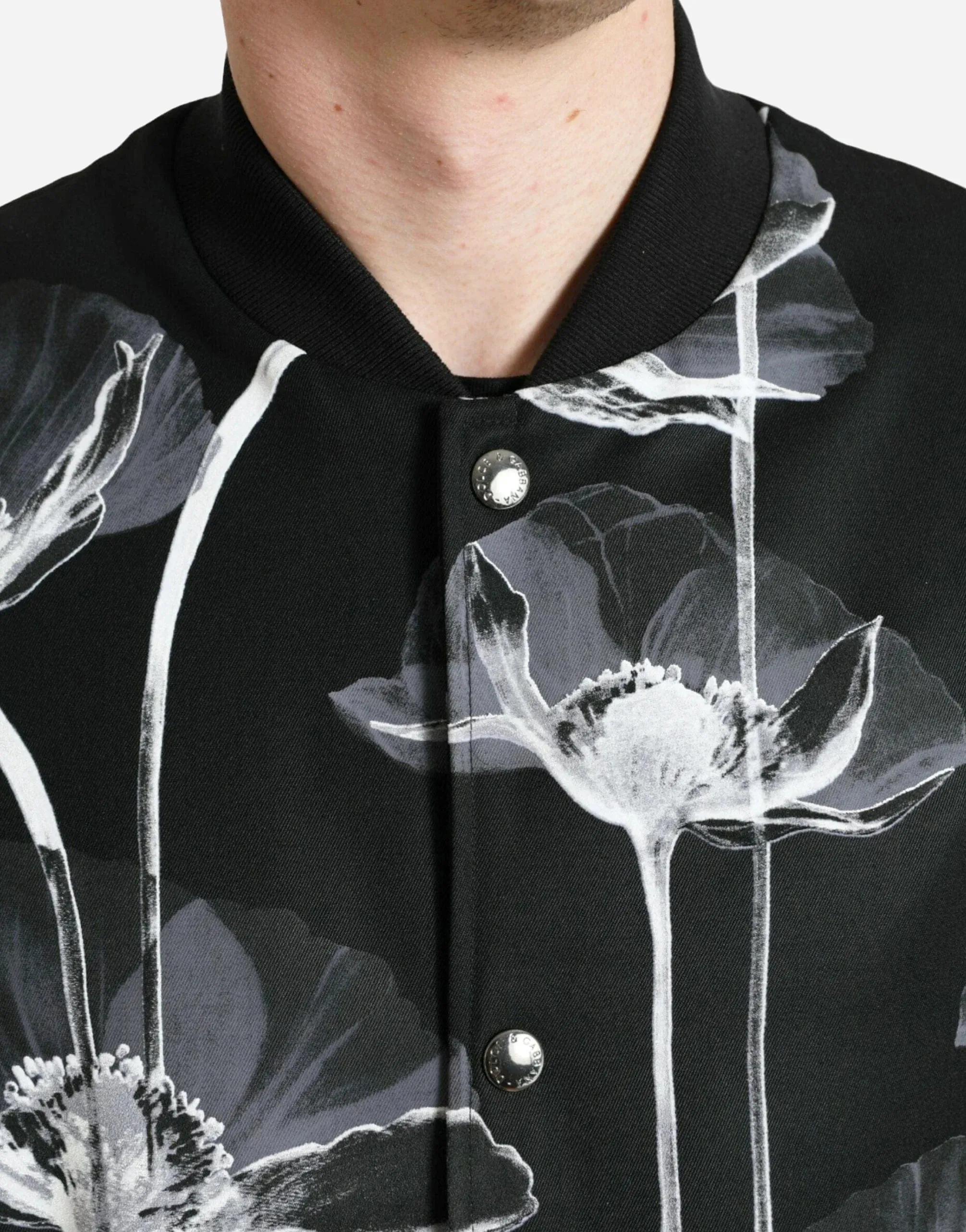Floral Print Bomber Jacket