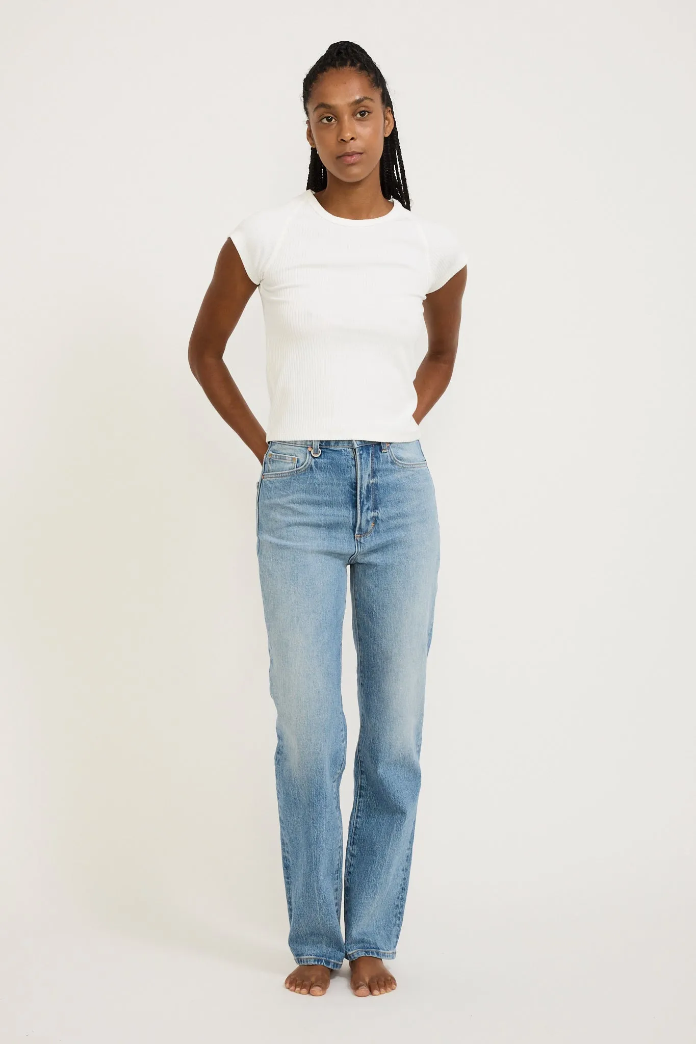 Fonda Raglan Tee White