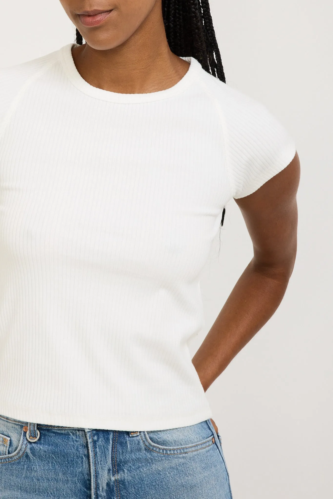 Fonda Raglan Tee White