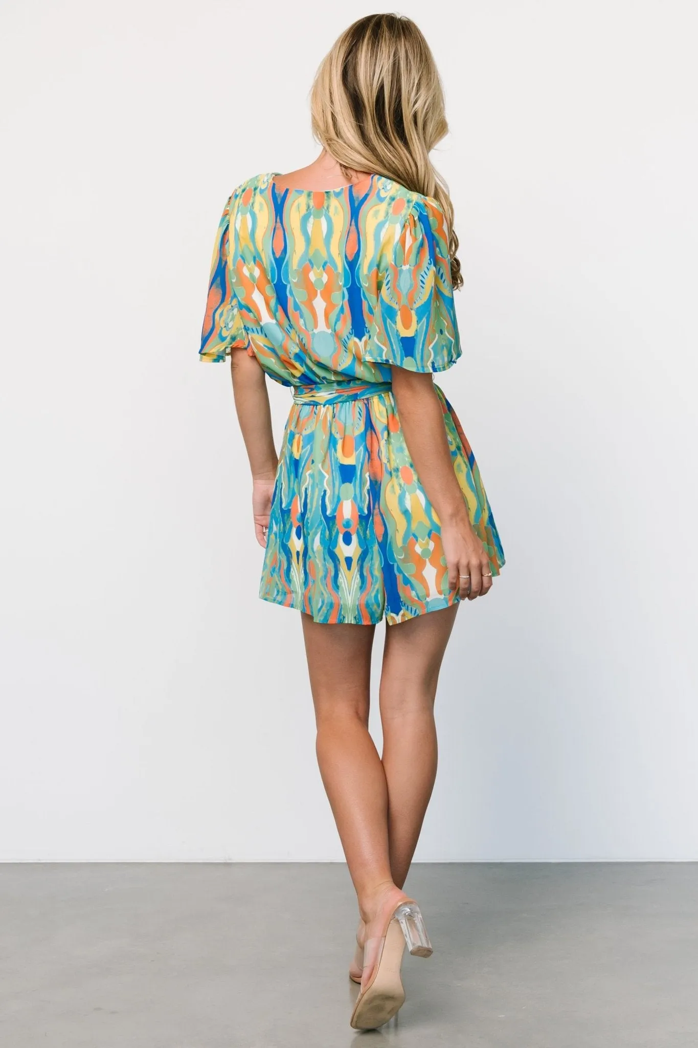 Gibson Romper | Blue   Green Multi