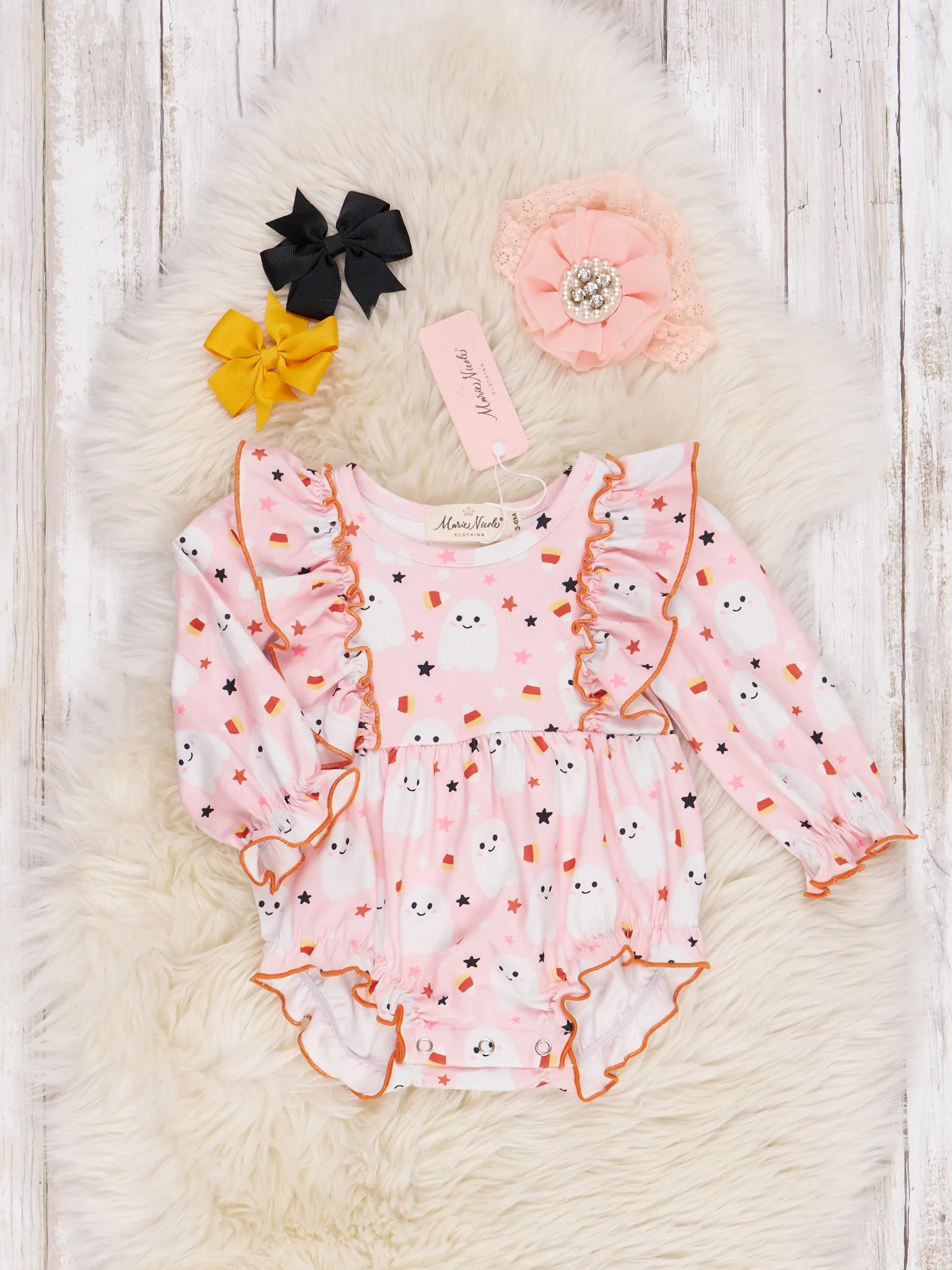Happy Halloween Ruffle Rompers
