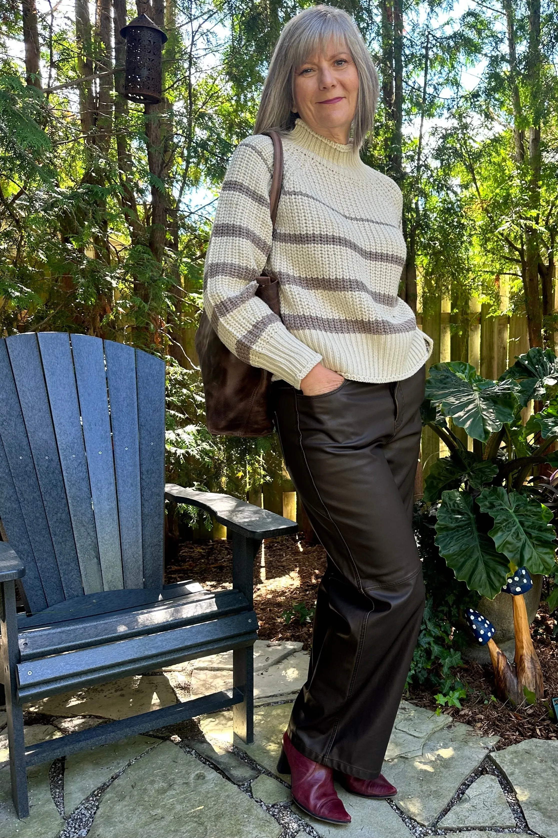 Hifza Long Raglan Sleeve Mock Neck Pullover