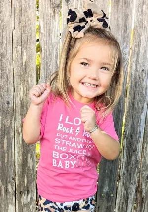 I Love Rock N Roll Put Another Straw In The Juice Box Baby T-shirt