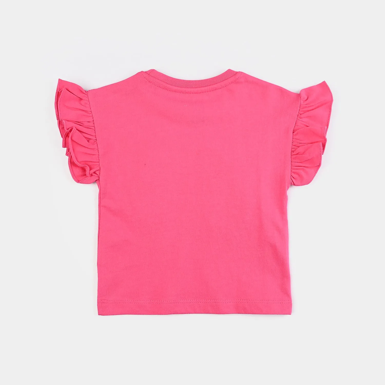 Infant Girls Cotton Jersey T-Shirt Rainbow-Hot Pink