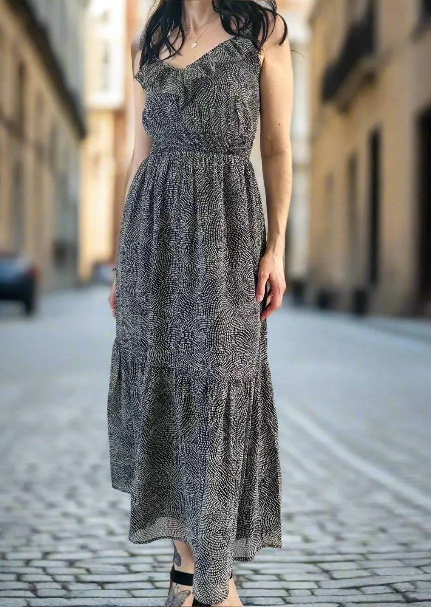 ISLA DOT MIDI DRESS