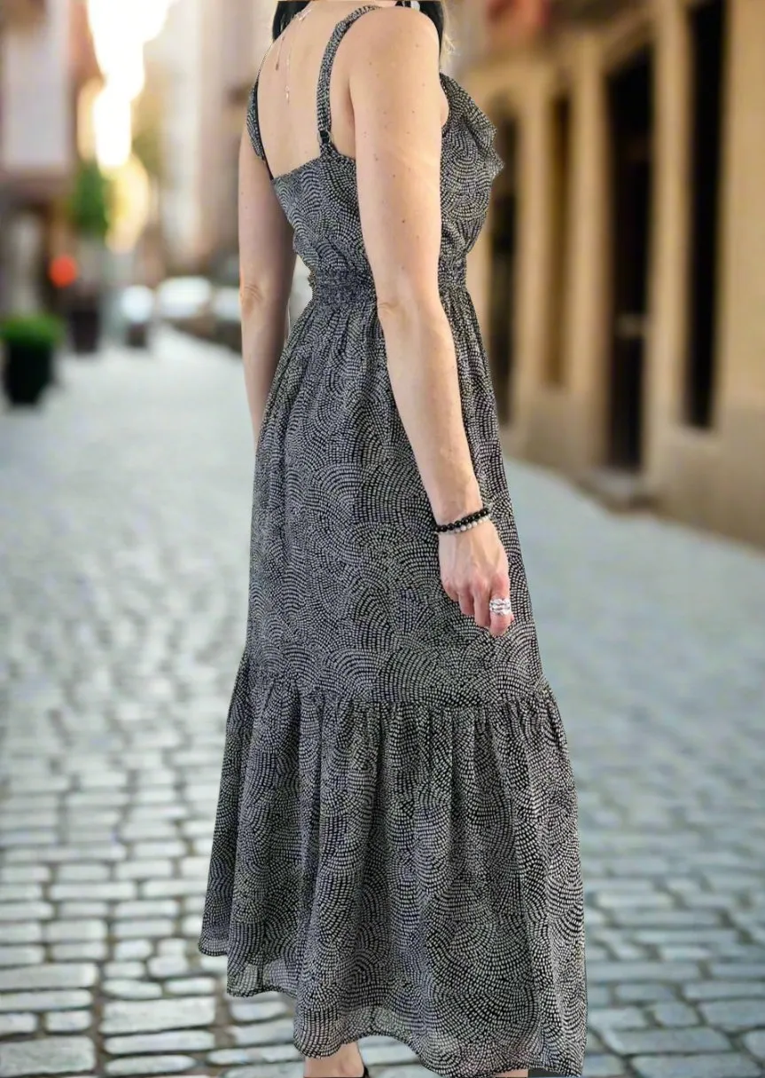ISLA DOT MIDI DRESS