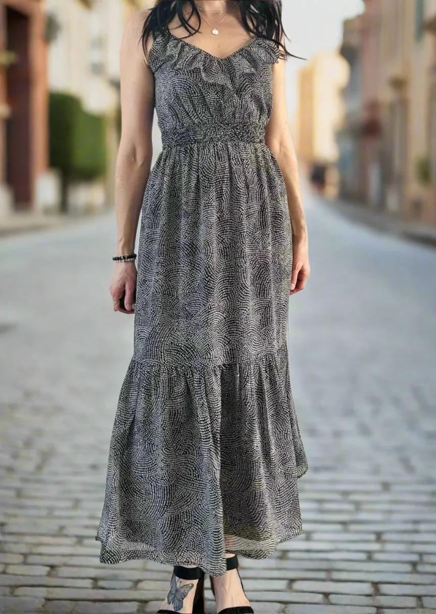 ISLA DOT MIDI DRESS