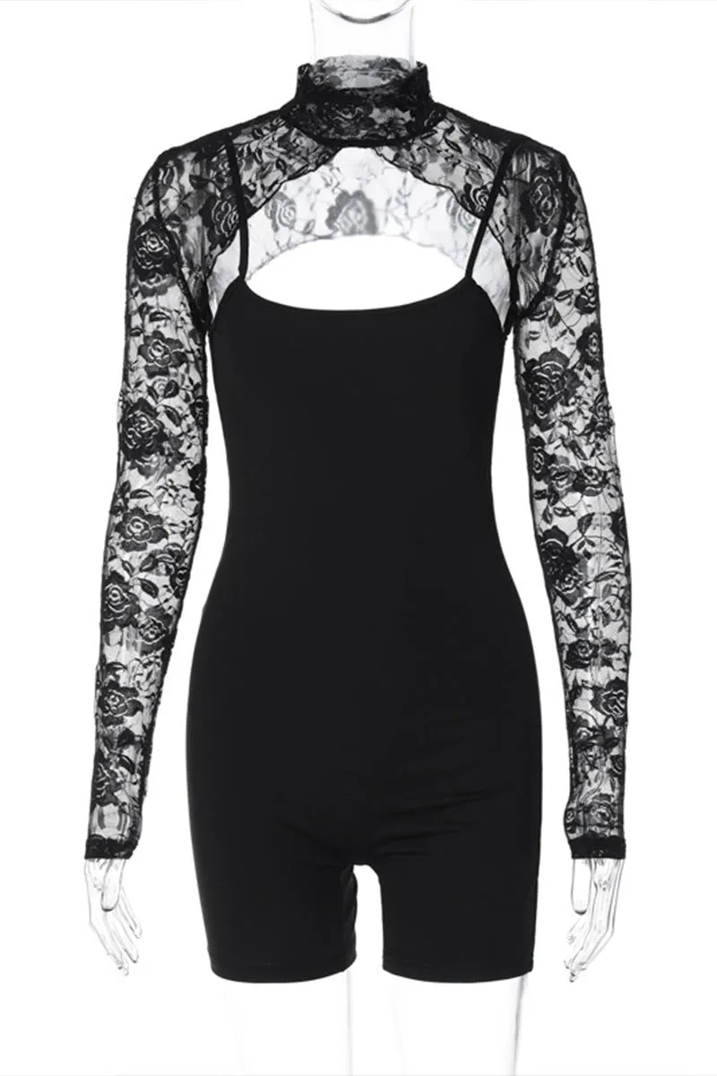 JL0100 Cami Rompers and Shrug Set