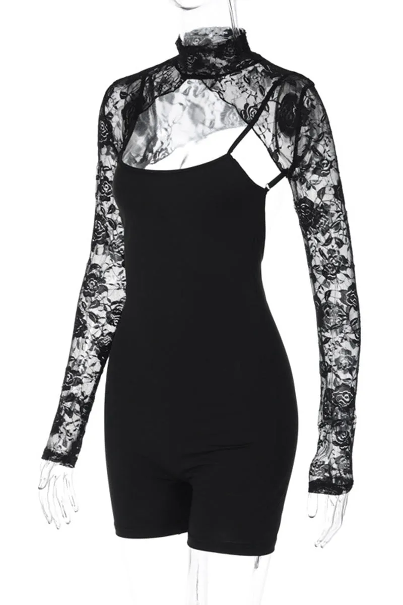 JL0100 Cami Rompers and Shrug Set