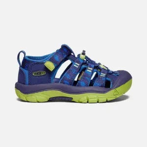 Keen Kids Newport H2 Sandals- Blue Depths/ Chartreuse