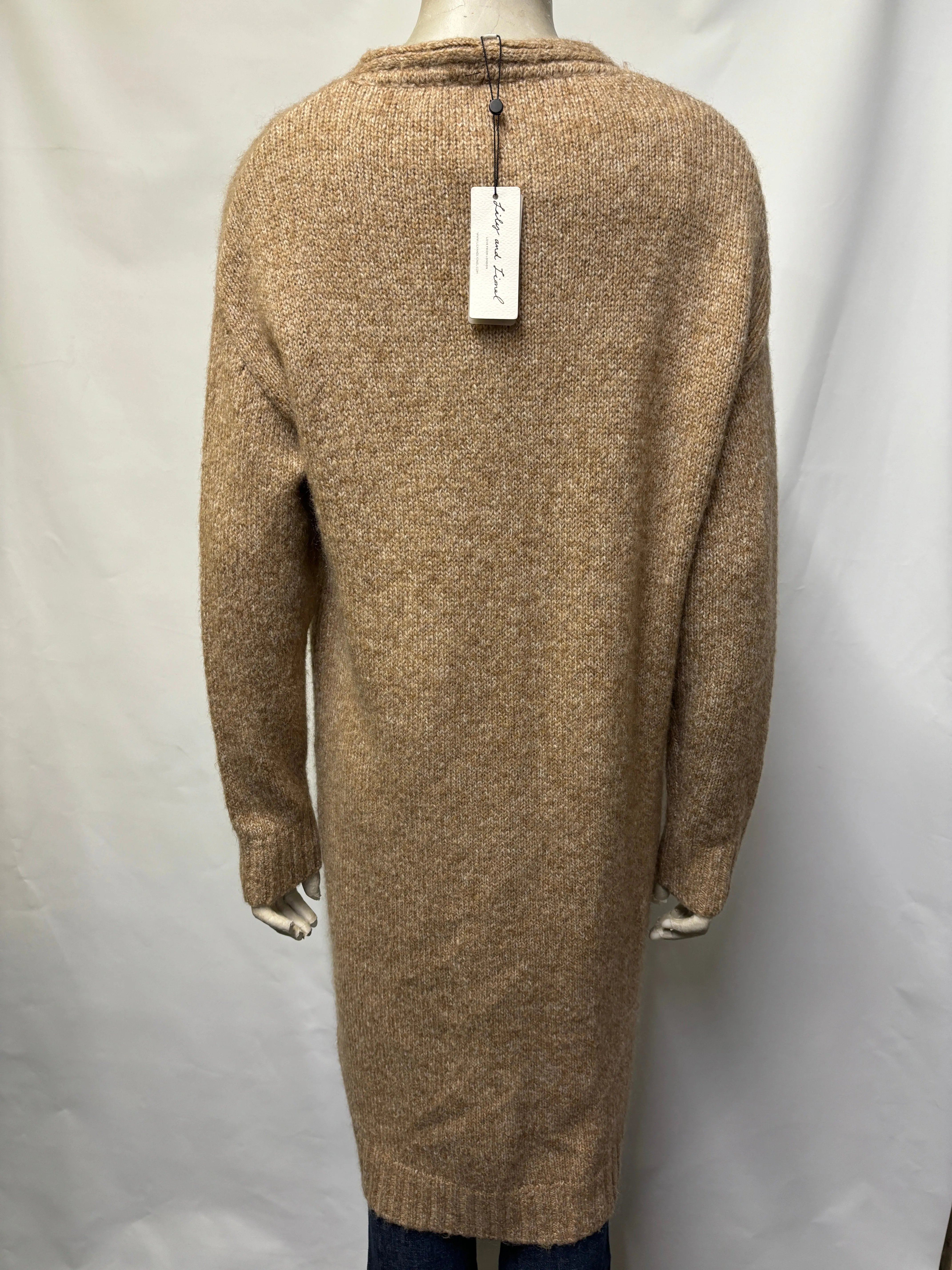 Lily and Lionel Beige Cameron Maxi Cardigan BNWT XS