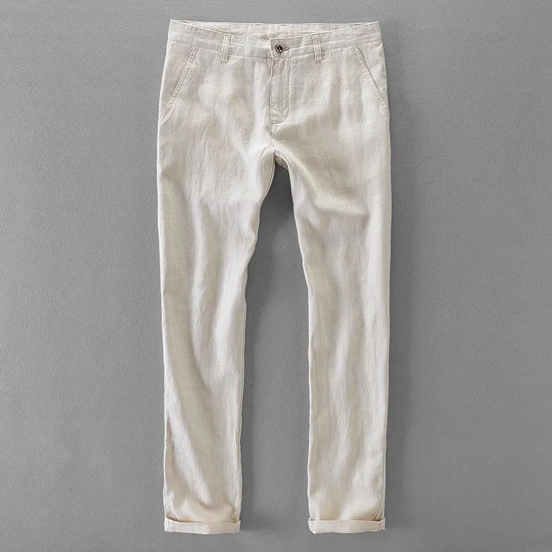 Men's Casual Italian Style Loose Fit Linen Pants