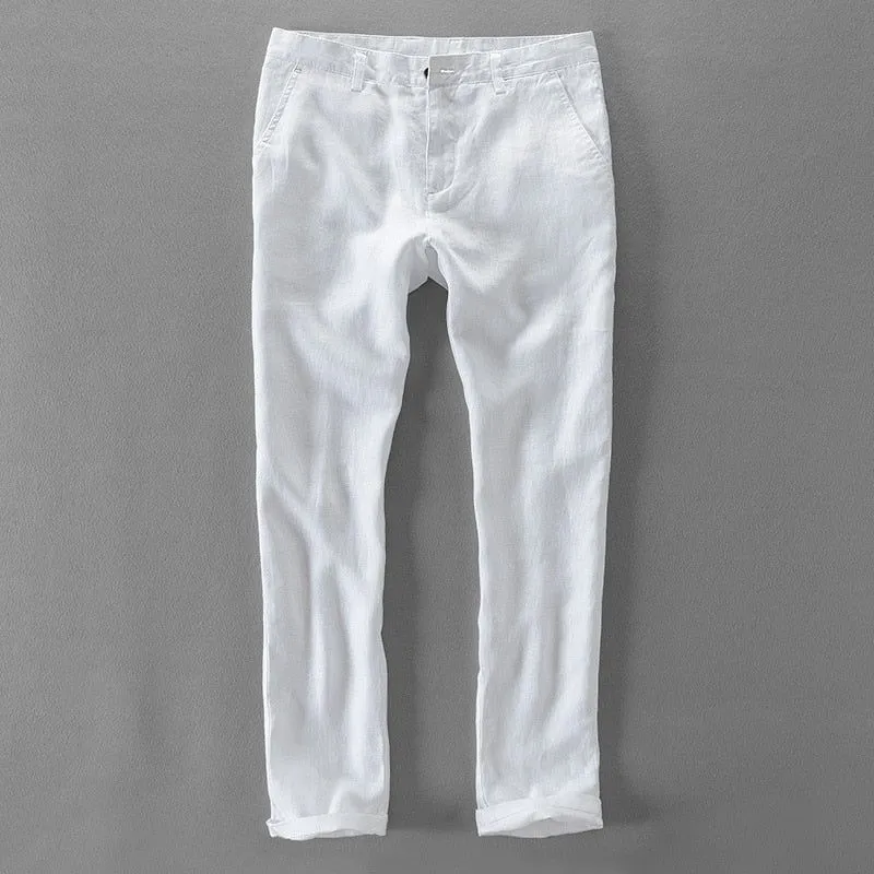 Men's Casual Italian Style Loose Fit Linen Pants
