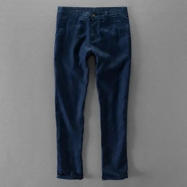 Men's Casual Italian Style Loose Fit Linen Pants