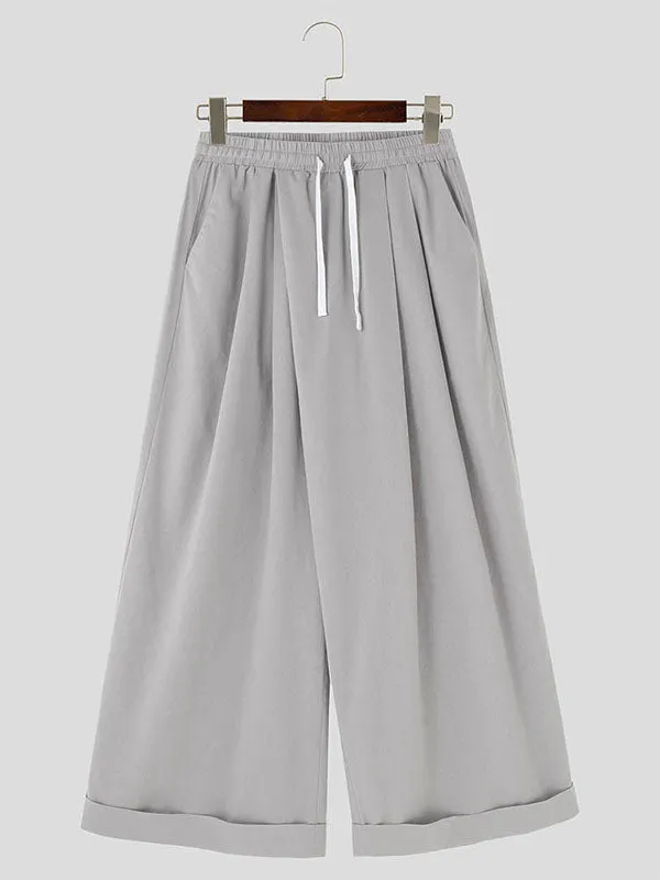 Mens Japanese Style Solid Color Casual Pant SKUK70421