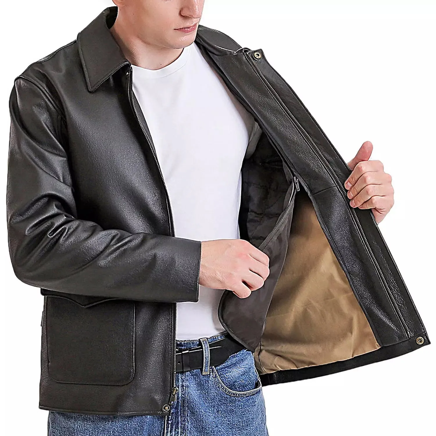 Men's Landing Leathers Hero Indy-style Leather Jacket By TJS