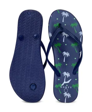 Norty Womens EVA Flip Flop Sandal Palm Trees 22019A