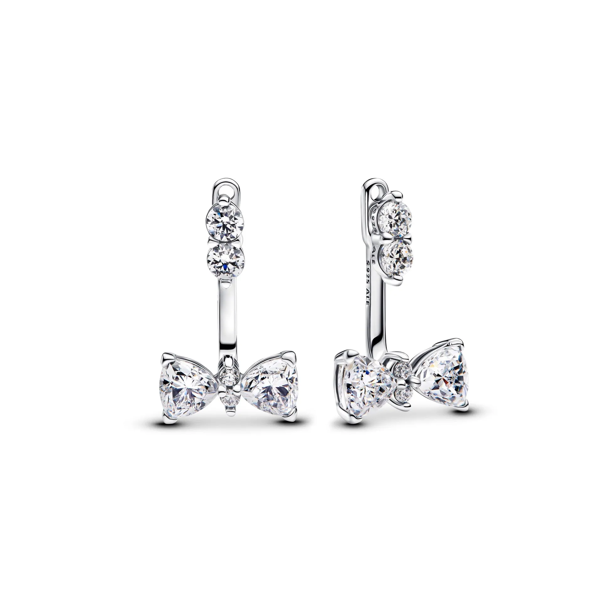 Pandora Sparkling Bow Drop Earrings