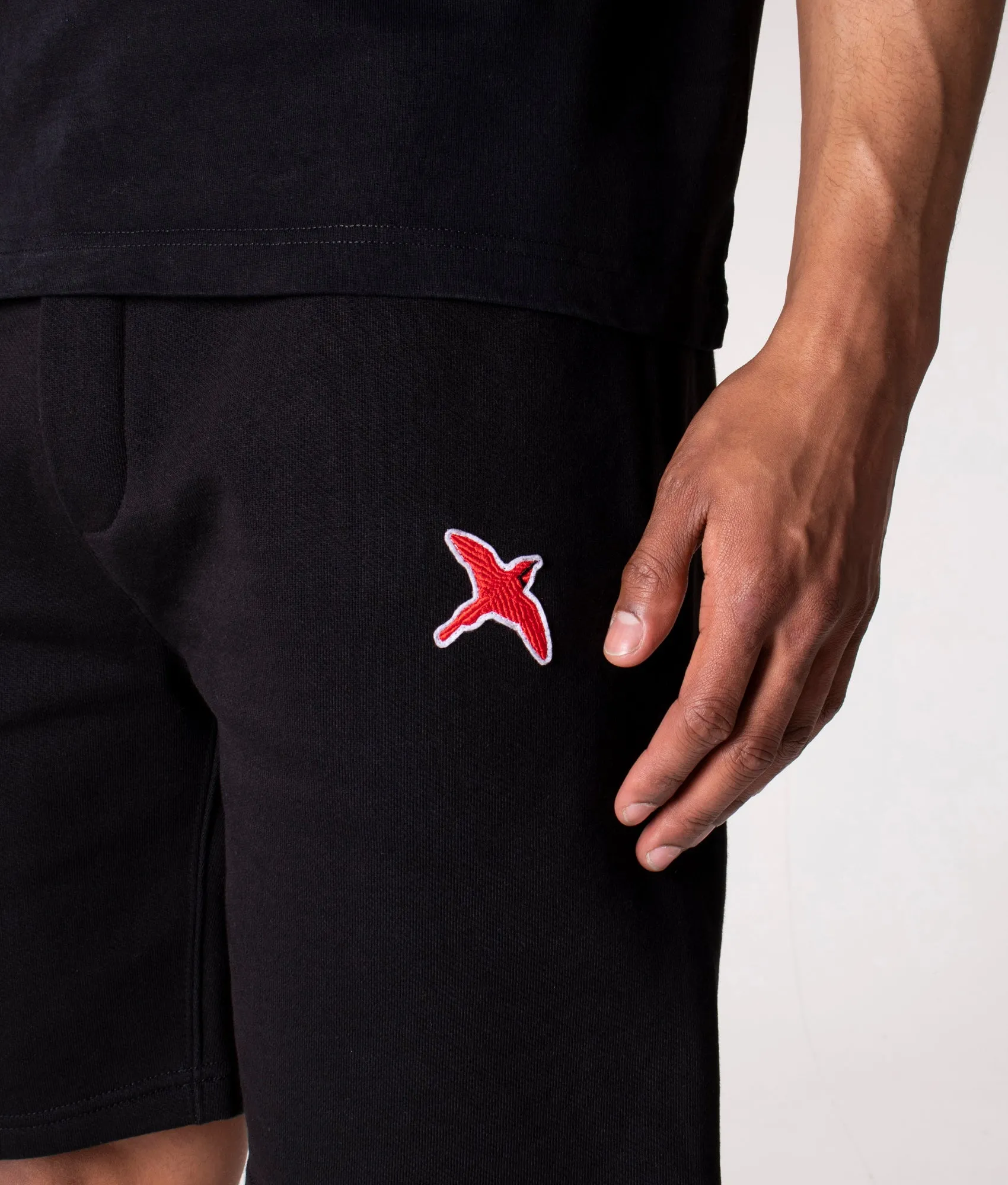 Relaxed Fit Rouge Bee Bird Sweat Shorts