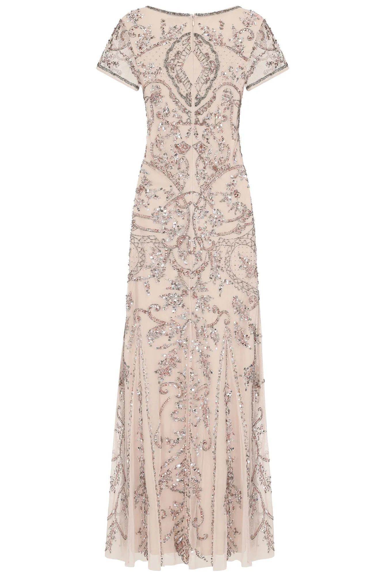 Roberta Nude Embellished Maxi Dress